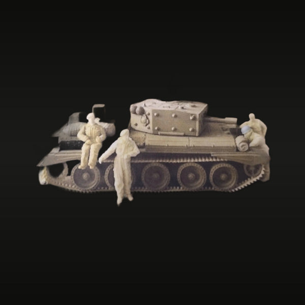 WWII British Tank Crew with Cromwell/Cruiser Tank 1/35 Resin Diorama Kit