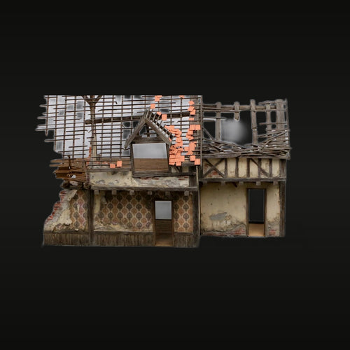 Ruined Rural House Diorama 1/35 Resin Model Kit