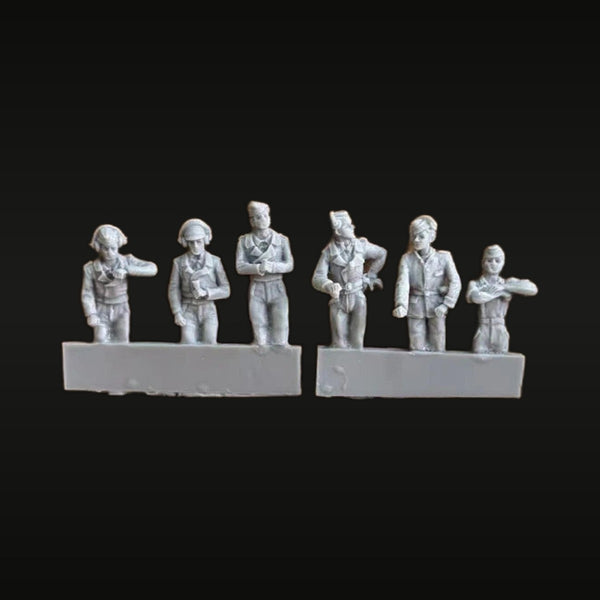 WWII German Infantry 6-Figure Set 1/72 Resin Model Kit