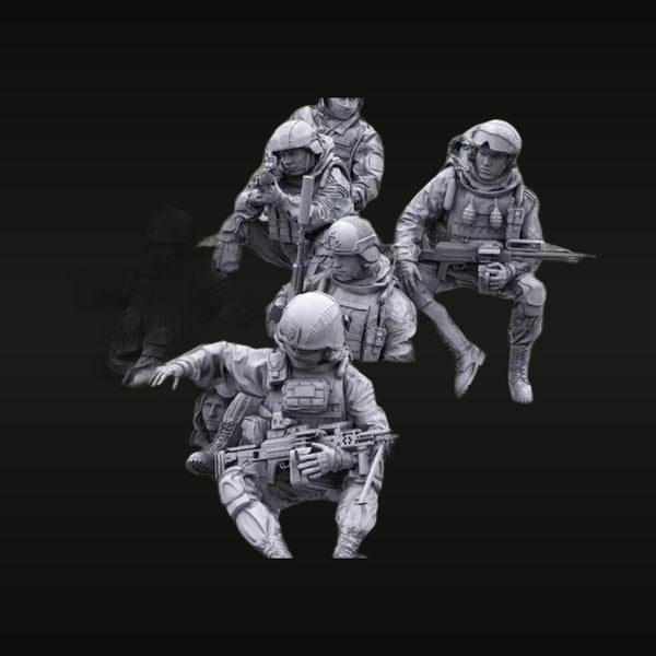 Modern US Special Forces Operators Combat Team 4-Figure Set 1/35 Resin Kit