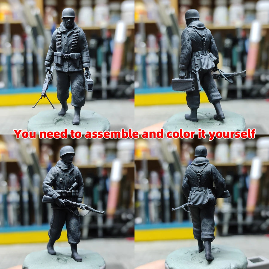 Germany Parachute Troops Paratrooper Paratroops Soldier Figure Soldier Team Assembly Static Scale Model Kit 5 Pcs 1/72 1/35 1/48