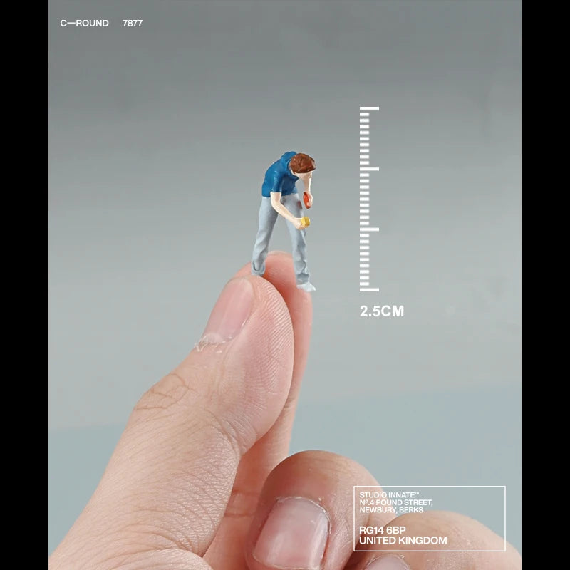 1/64 Car Wash Guy Diy Sand Table Miniature Resin Action Figure Hand Doll Decoration Micro Landscape Small Scale Model