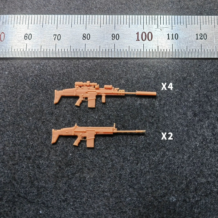 Modern Assault Rifle Variants x6 1/35 Resin Accessory Kit - resin model view 2