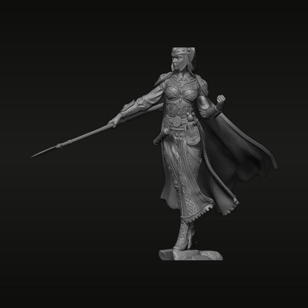 Vasilisa the Beautiful 1/22 Resin Figure Kit with Spear & Cape