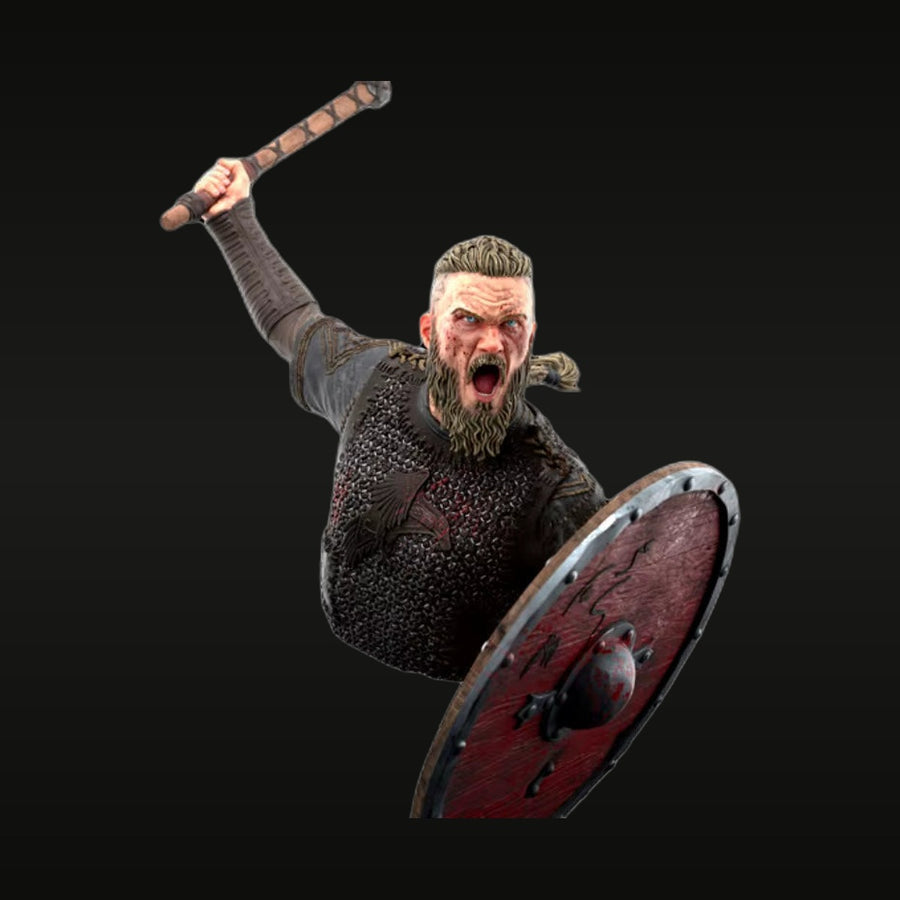 Viking Berserker Warrior Bust with Axe and Shield 1/10 Resin Kit - unpainted resin model kit