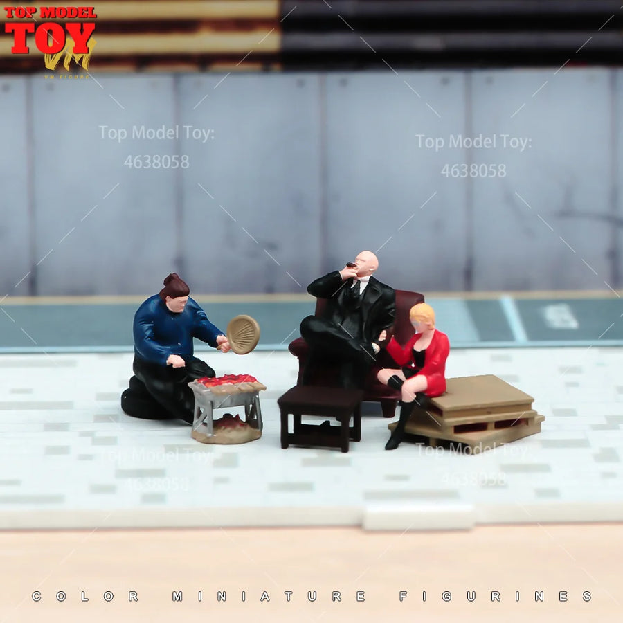 1/64 Scale Pink Resin Diorama Table Accessory Kit - resin model view 2