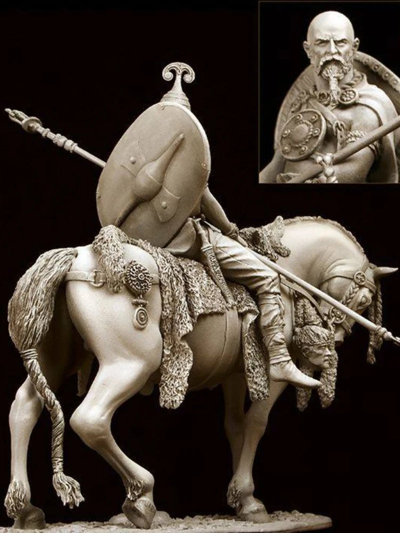 75Mm (1:24) Resin Figure Model Kit Mounted Celt Historical Hobby Miniature Diorama Figurine Unassembled& Unpainted Free Shipping