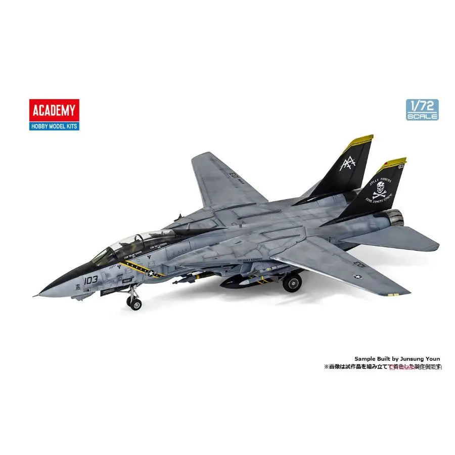 Academy Hobby 12578 1/72 USN F-14B Tomcat `VF-103 Jolly Rogers` (Plastic Model) Custom Collectible Children Toy Birthday Gift