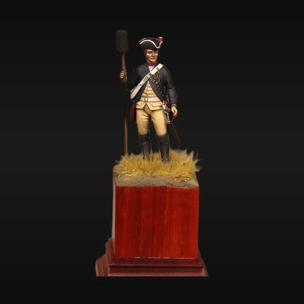 Continental Army Artillery Gunner with Rammer 54mm Resin Figure Kit