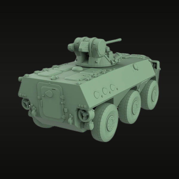 Modern 6-Wheeled Armored Personnel Carrier with Turret 1/72 Resin Vehicle Kit