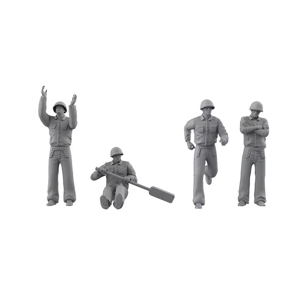 WWII US Army Infantry Set 4 Figures 28mm Resin Kit