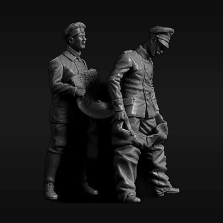 WWI German Officers Conversation 1/32 Resin Figure Set - unpainted resin model kit