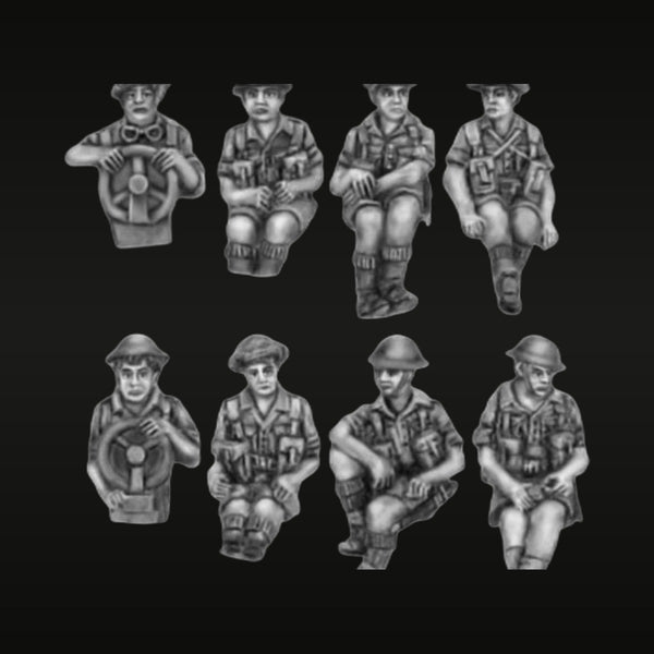 WWII British Infantry Squad 8-Figure Set 1/72 Resin Kit