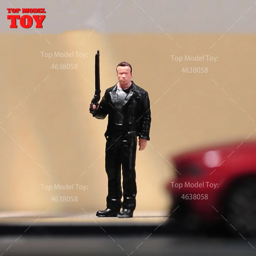 Modern Suited Male Action Figure with Rifle 1/24 Resin Figure Kit - resin model view 2