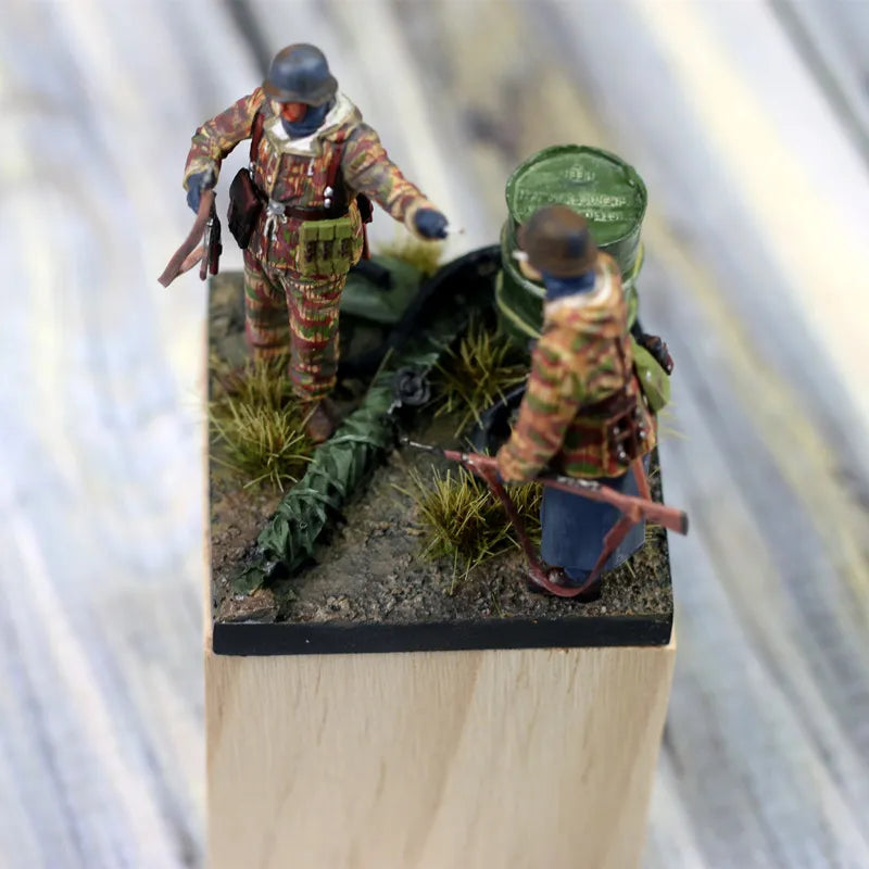 WWI Trench Diorama Base with Static Grass 28mm Terrain Accessory Kit - resin model view 4