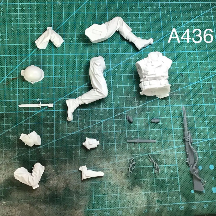 1/16 Resin Model Figure GK ，America Soldier Unassembled and Unpainted Kit