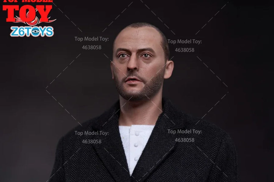 Z6TOYS Z003 1/6 Scale Jean Reno Head Sculpt PVC Head Carving Model for 12'' WORLDBOX Male Soldier Action Figure Body Dolls