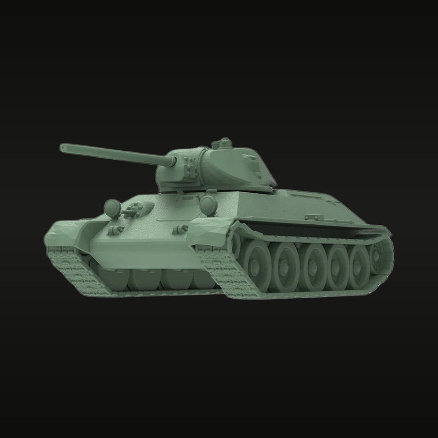 WWII Soviet T-34 Medium Tank 1/56 Scale Resin Vehicle Kit - unpainted resin model kit
