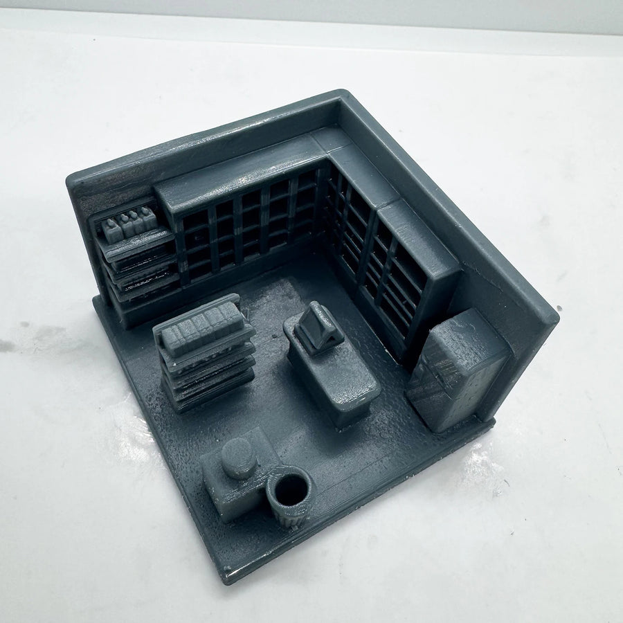 Sci-Fi Command Center Interior Diorama with Modular Workstations 1/35 Resin Terrain Kit - resin model view 3