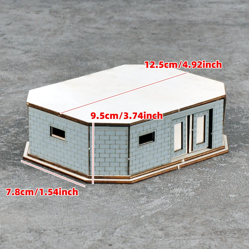 Assembly Architectural Model Sand Table Bunker Pillbox Blockhouse Fort Fortification Building Diorama Scale Model Kit 1/72