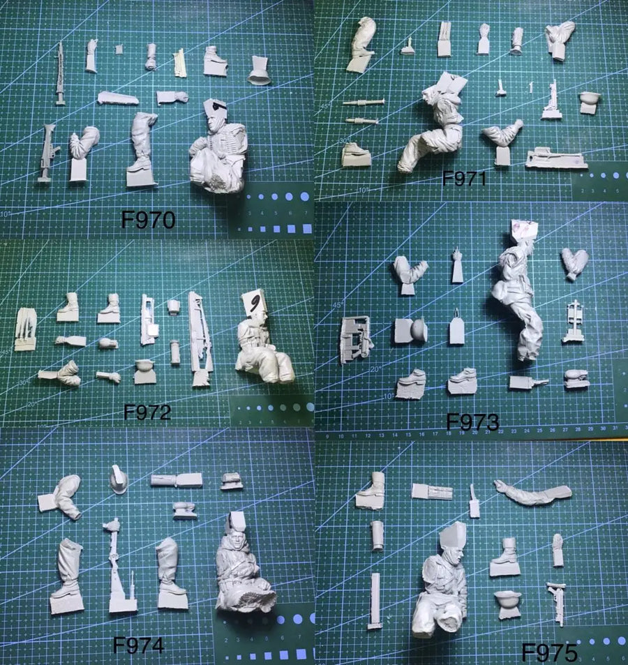 1/16 Resin Model Figure Gk，No Tanks, 6 Figure ,German, Unassembled and Unpainted Kit