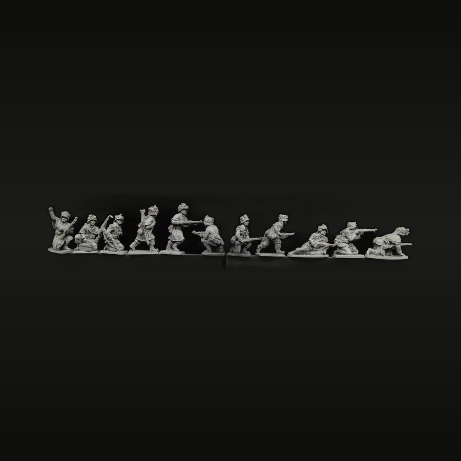 Modern US Infantry Squad 12-Figure Set 1/72 Scale Resin Kit - unpainted resin model kit