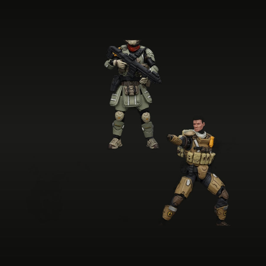 Sci-Fi Tactical Operator Set with Assault Rifles 1/25 Resin Figure Kit - unpainted resin model kit
