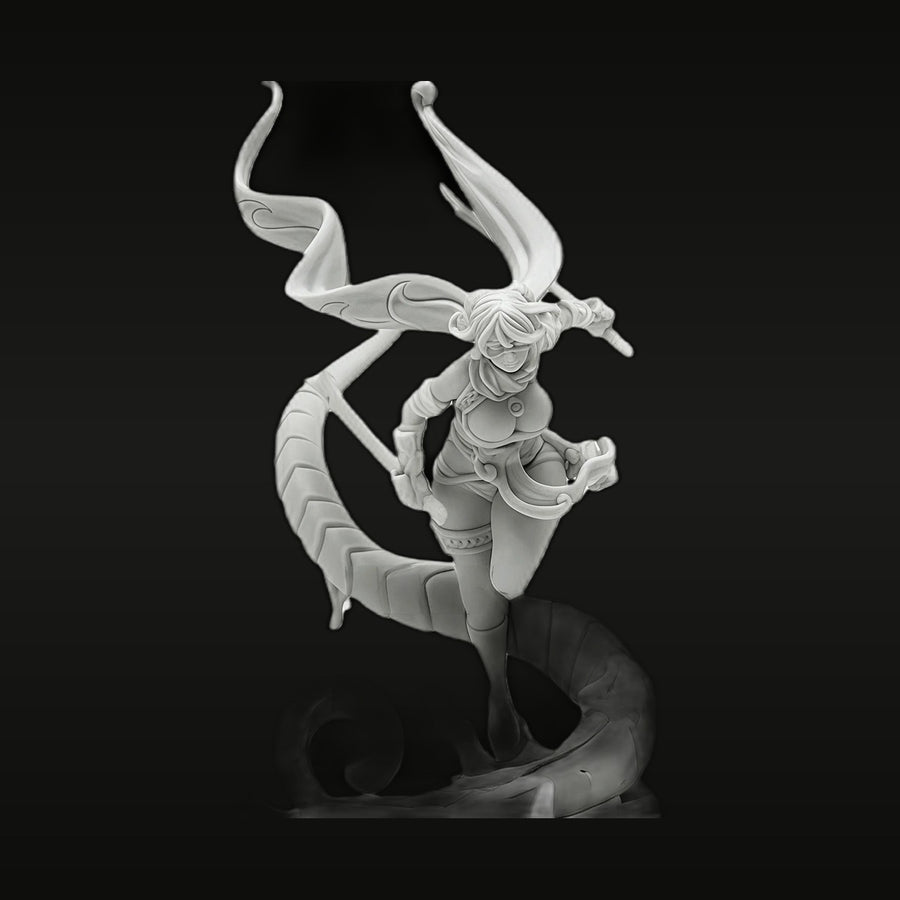 Fantasy Female Scorpion Demon Warrior Full Figure 40mm Resin Kit - unpainted resin model kit