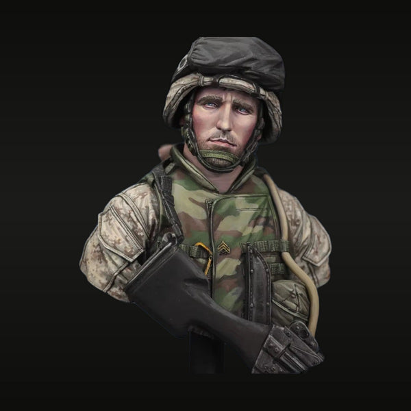 Modern US Soldier Desert DCU Digital Camouflage 1/10 Resin Bust