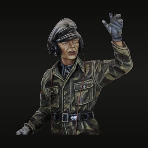 WWII German Panzer Tank Commander 1/35 Resin Bust Figure
