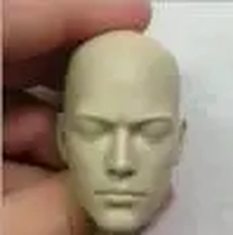 Unpainted 1/6 Scale Male Holy Monk Head Carving with Opened/Closed Eyes Model for 12