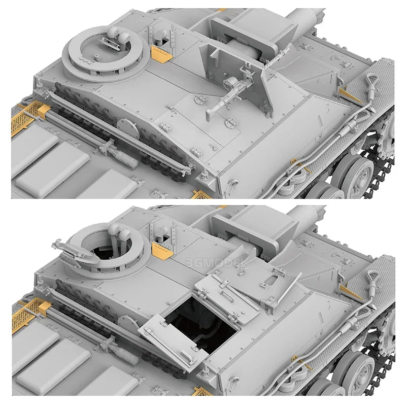 Ryefield Plastic Scale Model Kit 1/35 RM-5069 Stug. III Ausf. G Type Empty Shell Version, for Birthday Toys, Collectible Gifts