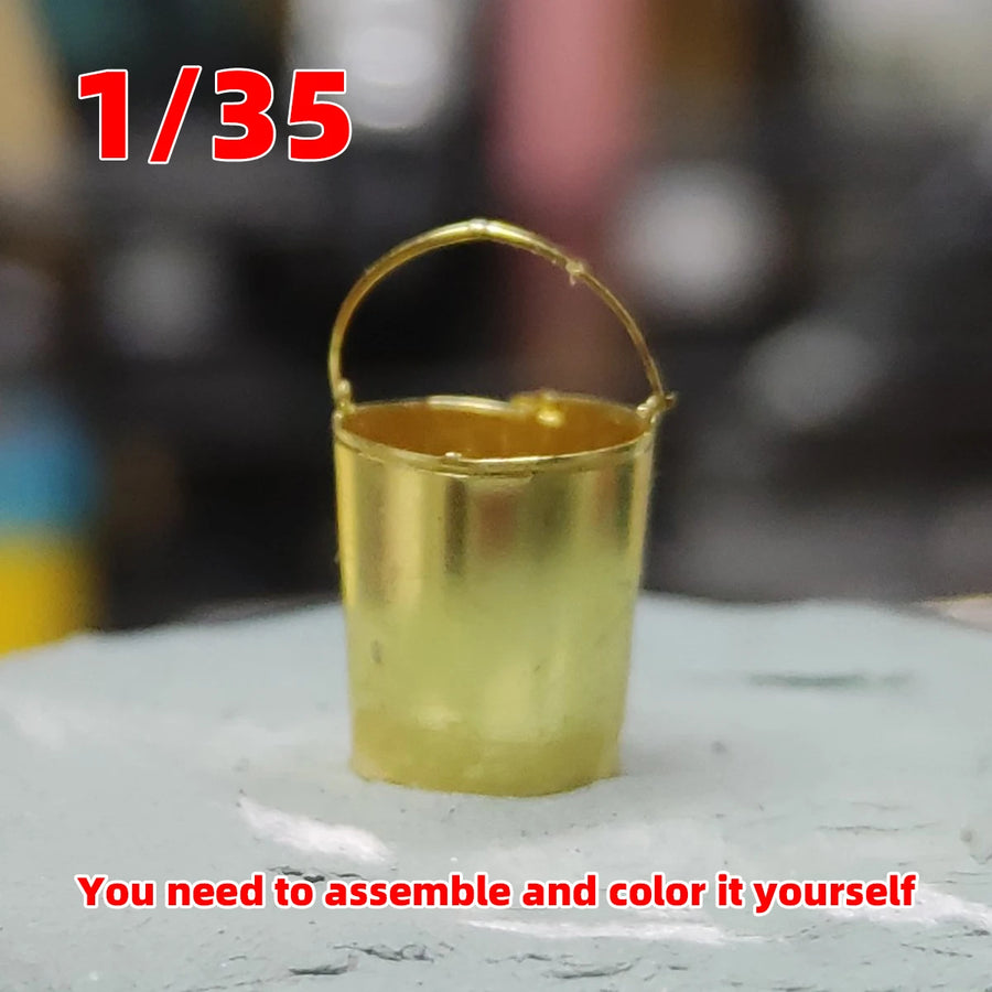 1/35 1/32 Scale Model Kit Building Metal Material Bucket Pail Sand Table Diorama Models Suits