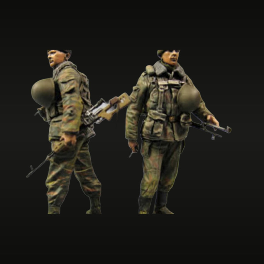 Modern Russian Soldiers Chechen Conflict Set 1/35 Resin Figure Kit - unpainted resin model kit