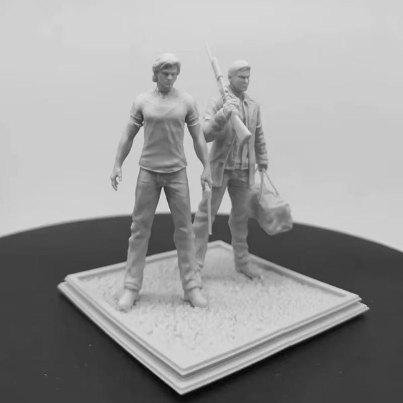 1/24 Scale 75Mm Resin Figure Model Kit Supernctural Sam and Dean Assemble Miniature Unassembled and Unpainted Diorama Toy