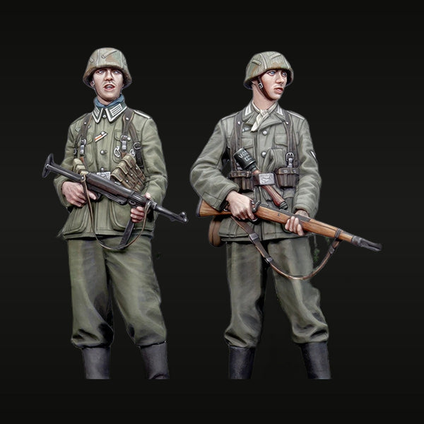 WWII German Infantry Set MP40 & Kar98k 1/35 Resin Figure Kit