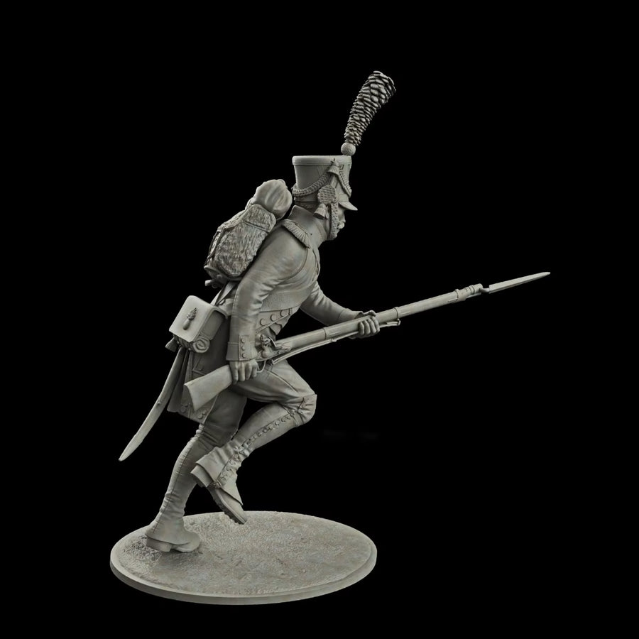 75Mm Resin Unpainted Figure Model Kit, Military Theme, Grenadier of French Line Infantry, Unassembled and Unpainted GK