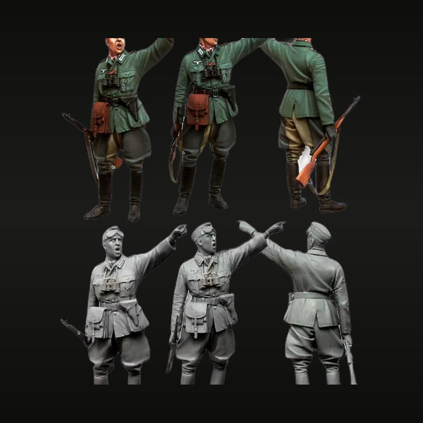 WWI German Officer with Rifle Set Multiple Poses 1/35 Resin Figure Kit