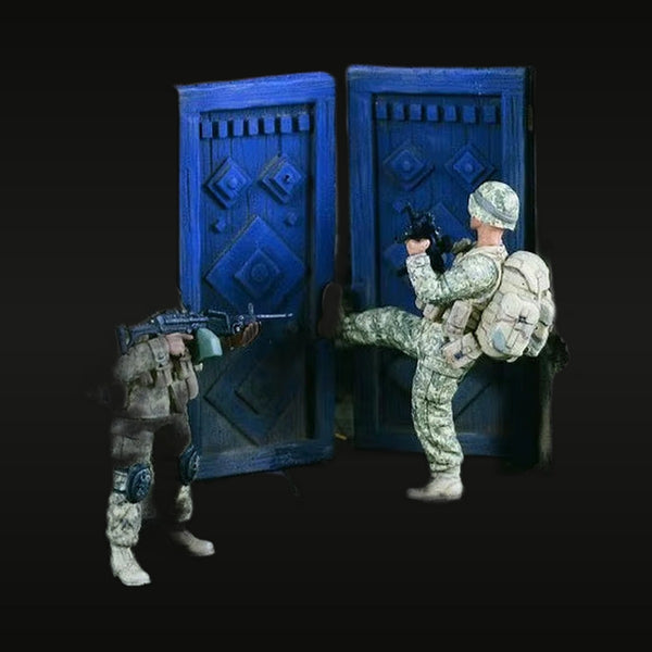 Modern US Special Forces Door Breach Diorama Set 1/35 Resin Kit