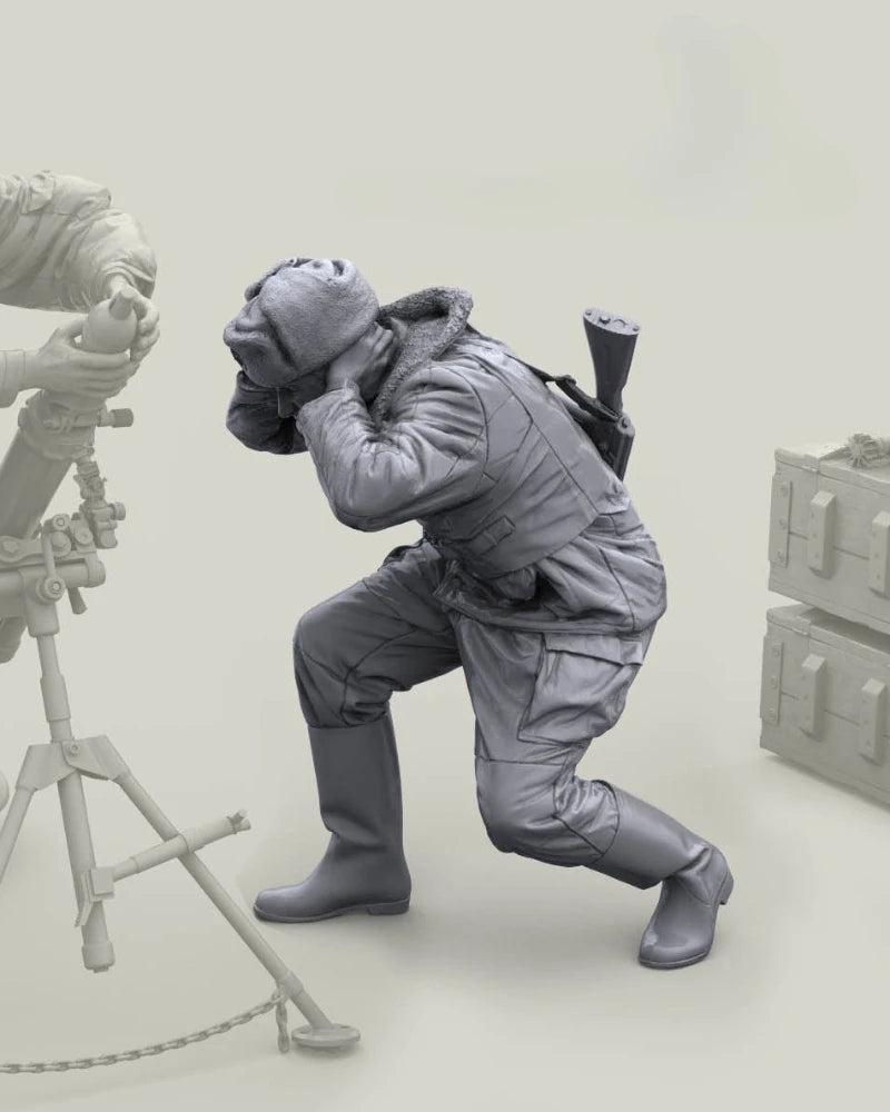WWII Soviet Red Army Soldier Leaping Pose 1/16 Resin Figure Kit - resin model view 2