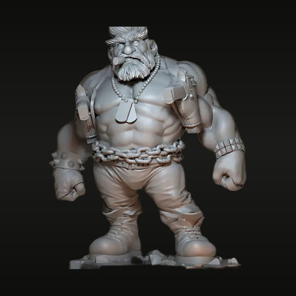 Fantasy Bearded Barbarian Warrior with Chain Armor 1/24 Resin Figure Kit