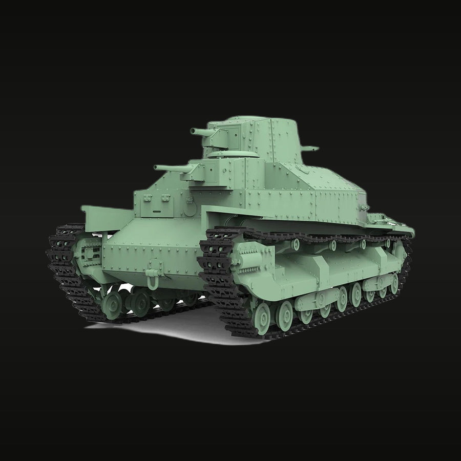 WWII Soviet T-28 Medium Tank 1/56 Resin Vehicle Kit - unpainted resin model kit
