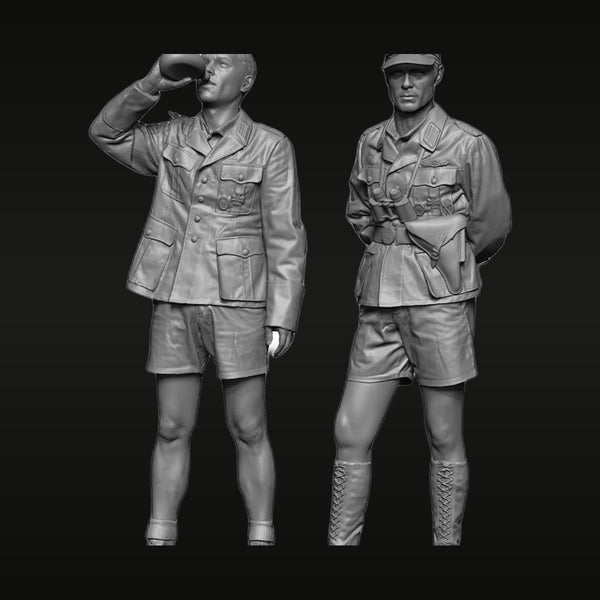 WWII German DAK Officer Set 2 Variants 1/35 Resin Figure Kit