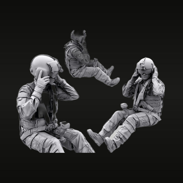 Modern US Military Helicopter Pilots Set 1/35 Resin Figure Kit