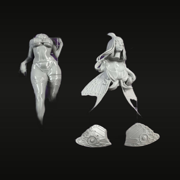 Flower Fox Maiden 75mm Resin Character Figure Kit