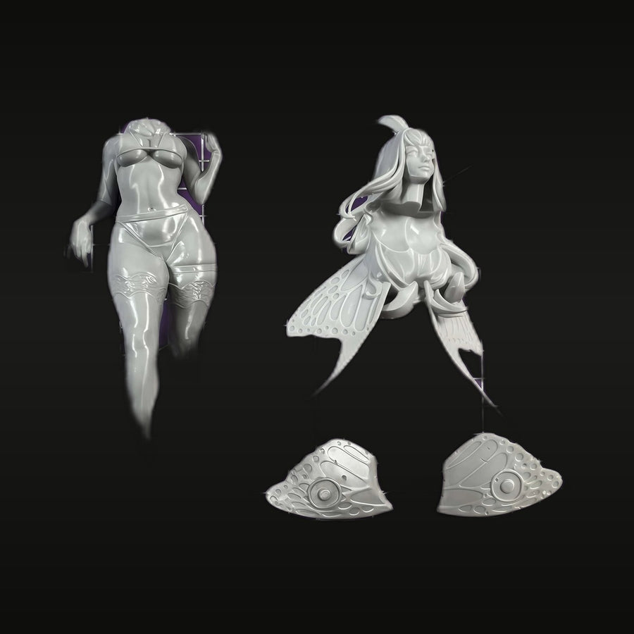 Flower Fox Maiden 75mm Resin Character Figure Kit - unpainted resin model kit