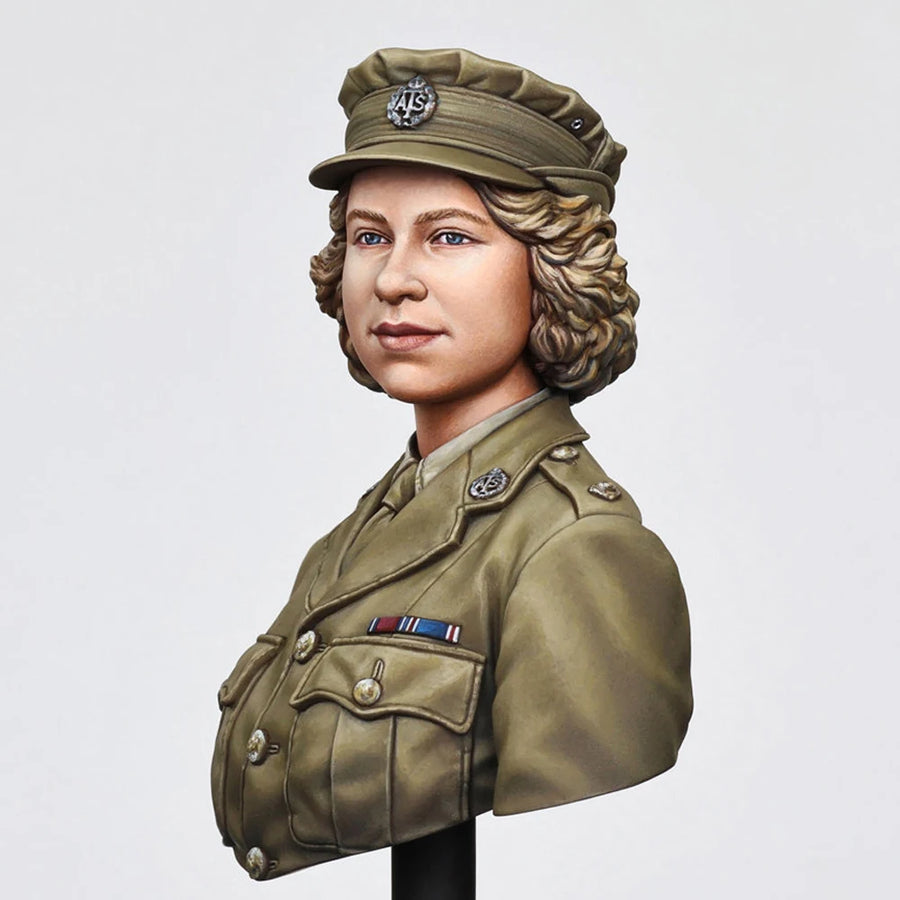 WWII British ATS Female Officer Service Cap 1/10 Resin Bust Kit - resin model view 3