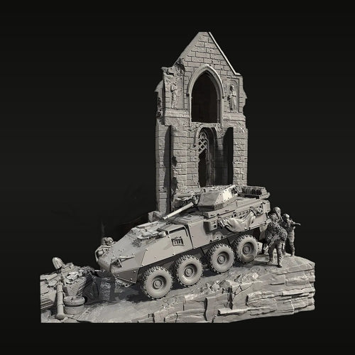 Eight-Wheeled Assault Tank Reconnaissance 1/72 Resin Diorama Kit