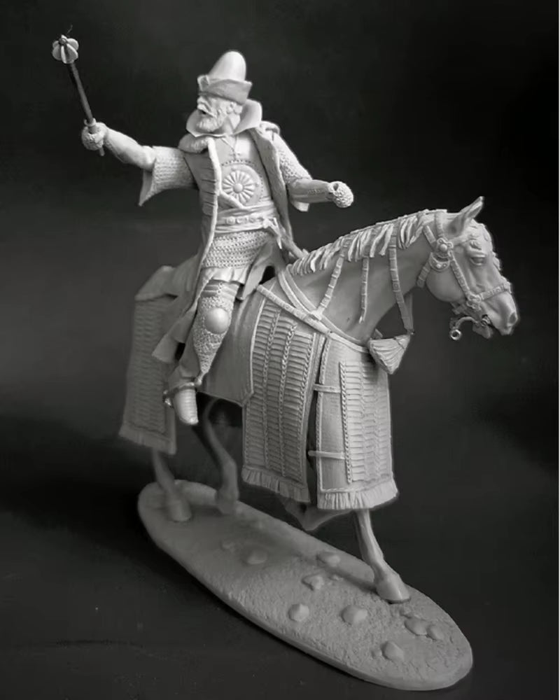 Ancient Scythian Cavalry Commander on Horseback 1/32 Resin Figure Kit - resin model view 3