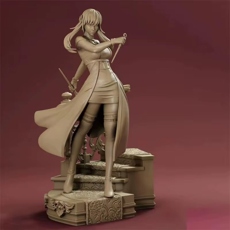 1/24 Scale Cute Female Assassin Resin Figure Assembled Model Kit Fantasy Miniature Hobby Unassembled and Unpainted 3D Printing